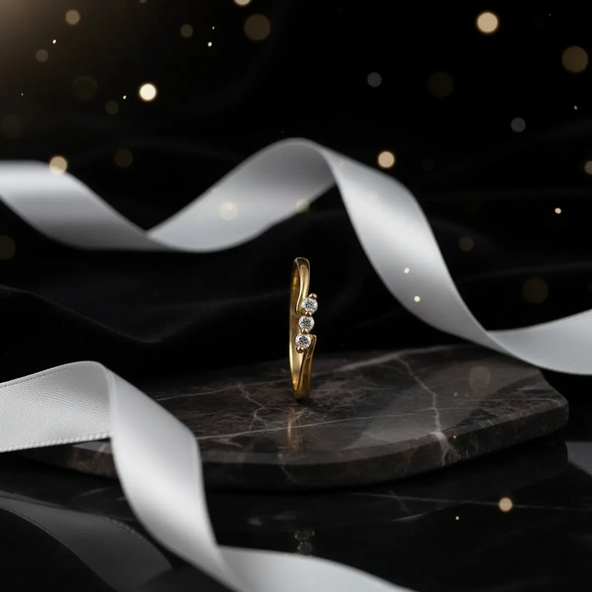 Ballet Solitaire: A single stone elevated with graceful, tapering prongs.