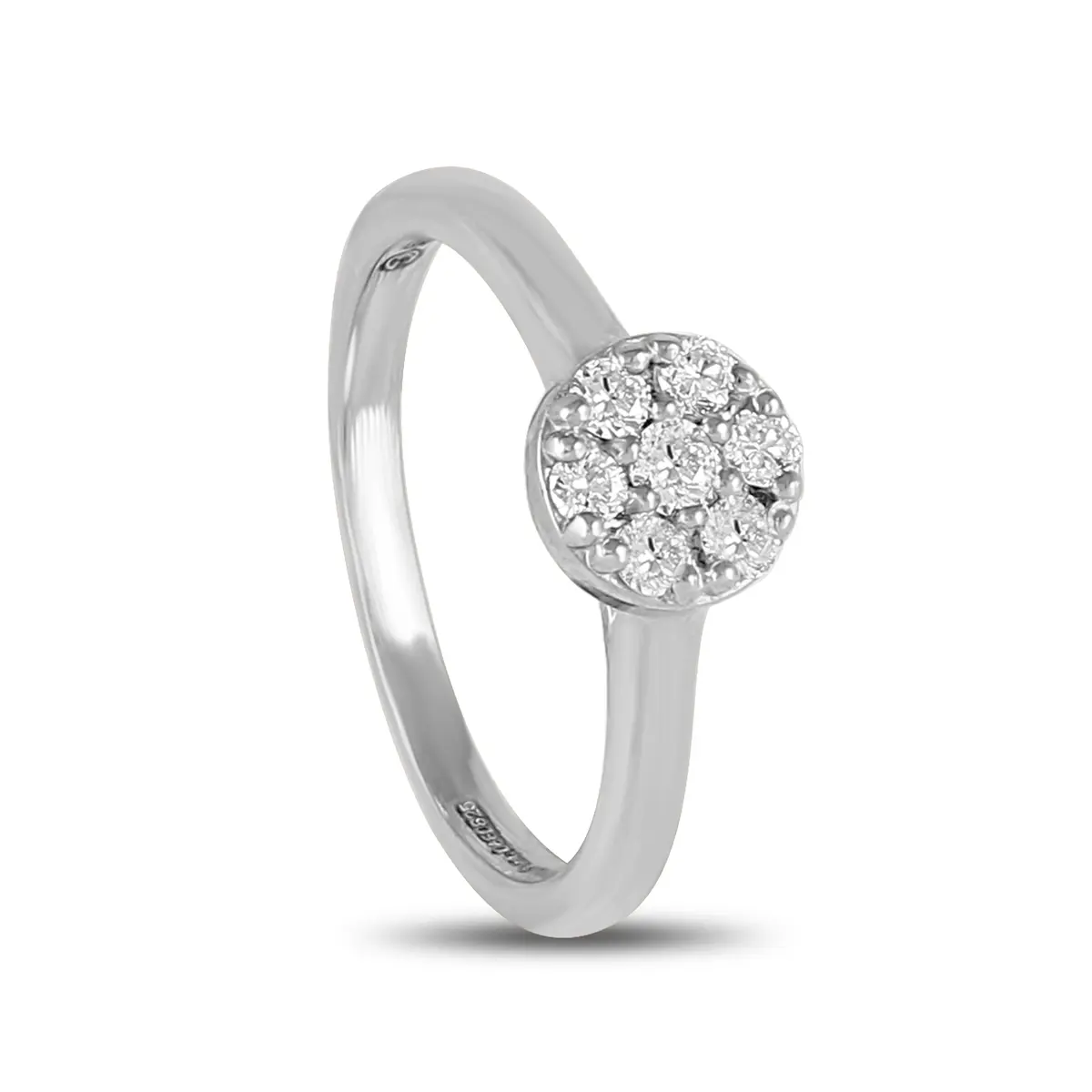 Crystal Frost Solitaire icy shine resembling frosted crystals.