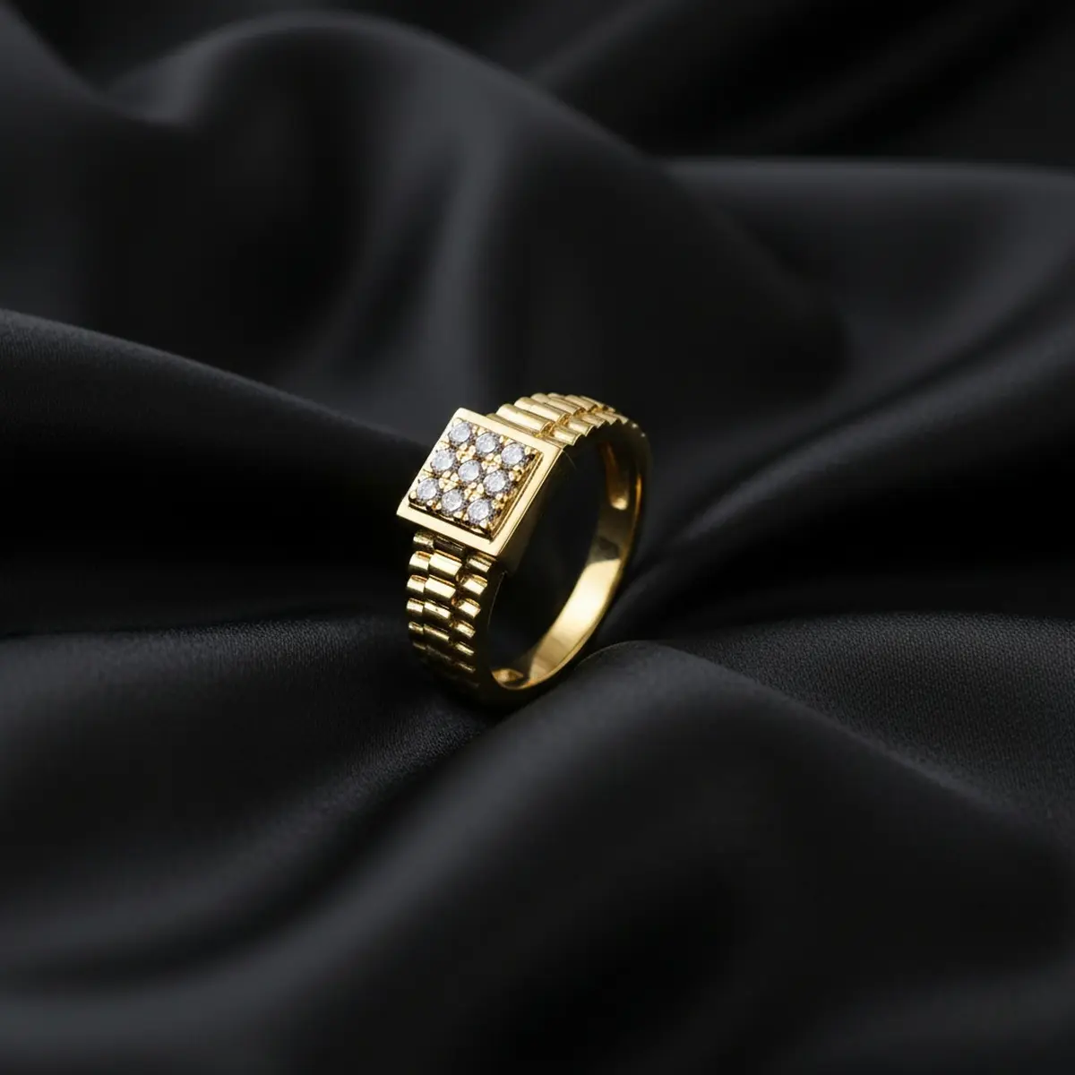 Regal Crescent Bloom  crescent crown holding a blossoming motif.