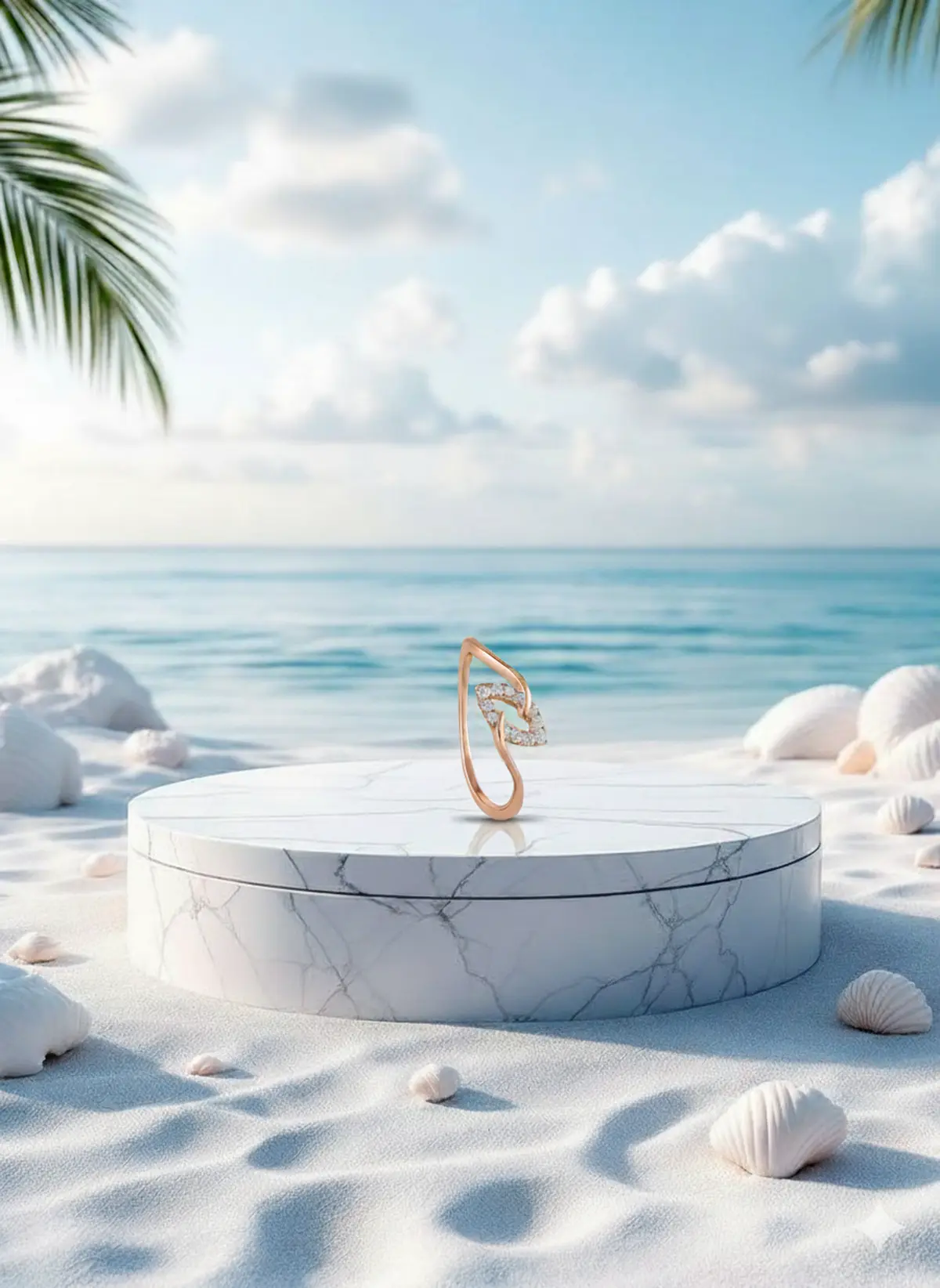 Whispering Rose Gem Ring  romantic rose-inspired feminine charm.