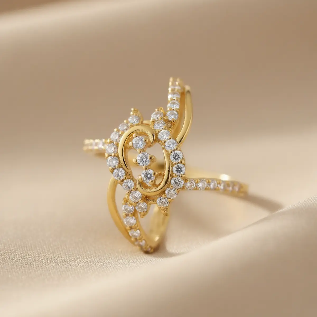 Geometric Prism Band: A wide band featuring precise facets and sharp, reflective angles.